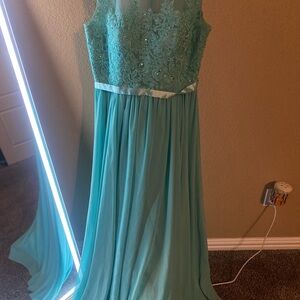 Fiestaware Teal Lace Evening Dress